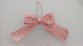 Decorazioni cuori e fiocco vichy rosa