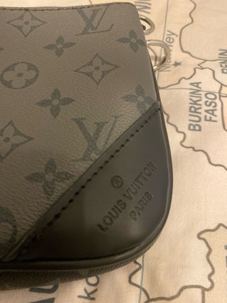 Bandolera Louis Vuitton Negro y Gris Monogram