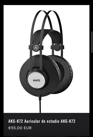 Auriculares AKG K72 Negro