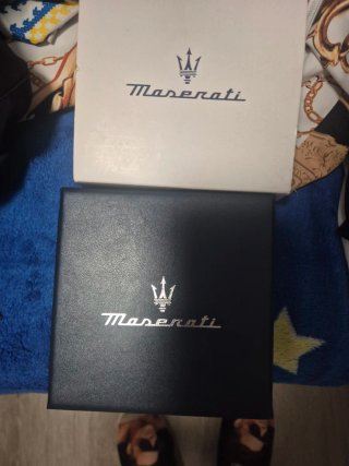 Pulsera Maserati Plata y Negro