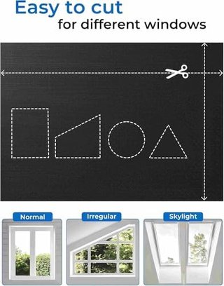 Tende Opache Senza Forare - 100% Tende Oscuranti con Velcro Ad Alta Aderenza, 200x145cm