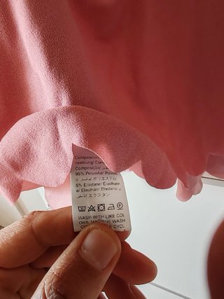 Abitino rosa SHEIN L 40/42 maniche corte orlo