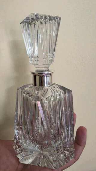 Juego tocador cristal antiguo 3 piezas.