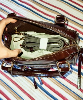 Bolso marrón oscuro city bag