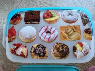 2 Porta torte/Cupcake Rosa e Azzurro