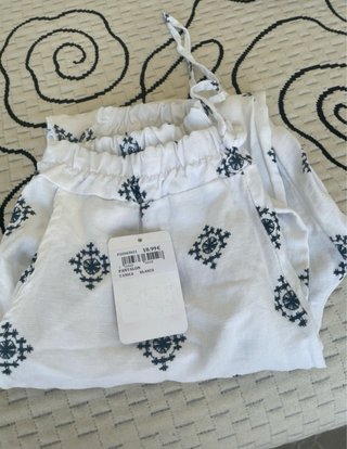 Pantalón blanco estampado talla única