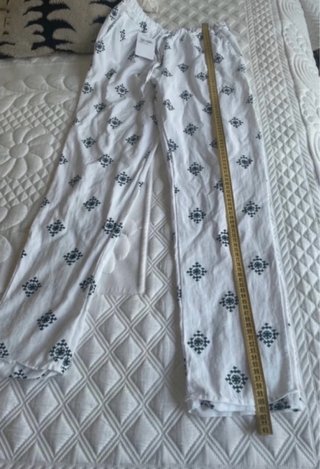 Pantalón blanco estampado talla única