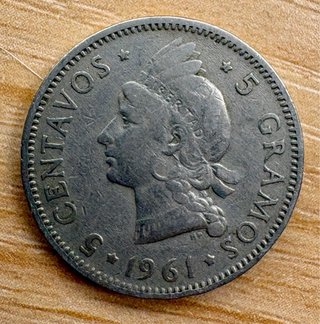 5 Monedas República Dominicana (1944-1963)