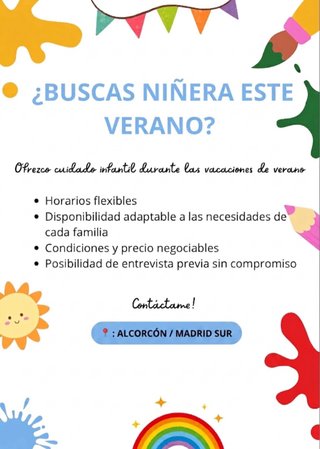 Niñera con experiencia en Alcorcón