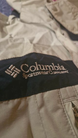 Chaqueta Columbia Beige y Azul