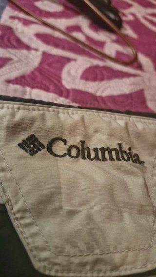 Chaqueta Columbia Beige y Azul
