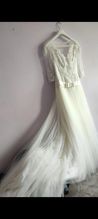 Vestido de Novia Encaje Manga Larga