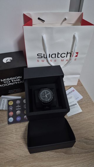Omega x Swatch Mission to Moonphase Negro