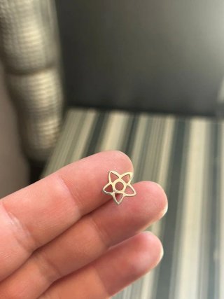 Pendientes de estrella calada de plata 925