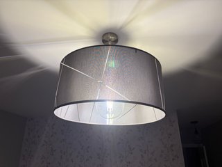 2 Lámparas Techo Colgante Gris 45cm