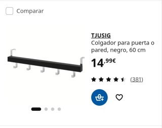 Perchero Madera y Metal Negro Ikea