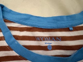Camiseta mujer rayas manga corta