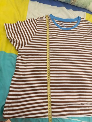 Camiseta mujer rayas manga corta
