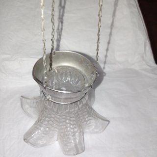 LAMPARA tulipa colgante cristal con cadenas