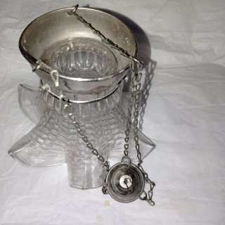 LAMPARA tulipa colgante cristal con cadenas