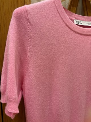 Jersey Zara Rosa Manga Corta