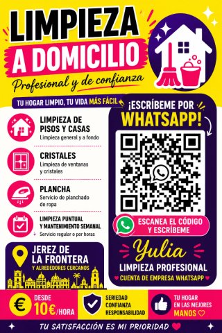 Limpieza de casas y pisos en Jerez. 10€/hora