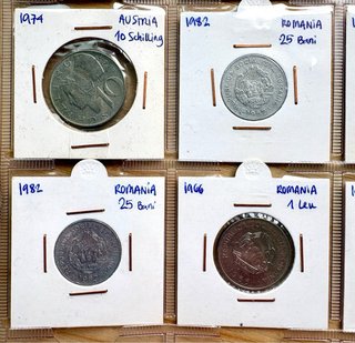 Lote 16 monedas Austria y Rumanía (1961-1985)
