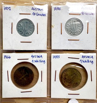 Lote 16 monedas Austria y Rumanía (1961-1985)