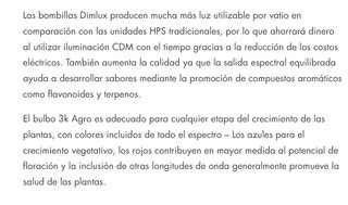 BOMBILLA 315W CMH 3K AGRO DIMLUX EN PROMOCION