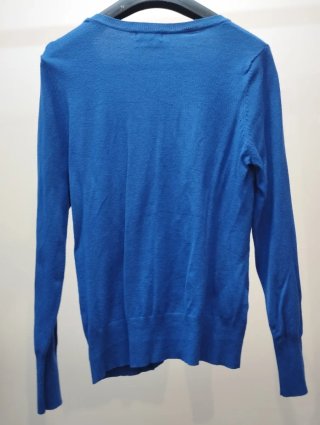 Chaqueta de punto azul Blanco Talla L
