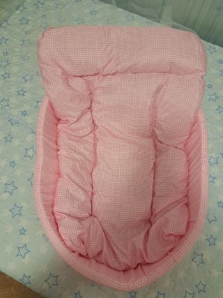 Cuna cama para muñecas rosa