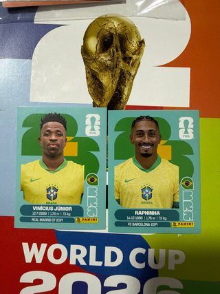 Cromos Panini Mundial  Vinicius  Raphinha