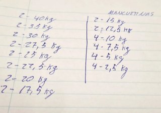 Set di manubri per palestra