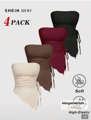 Pack 4 Tops Shein talla M,m