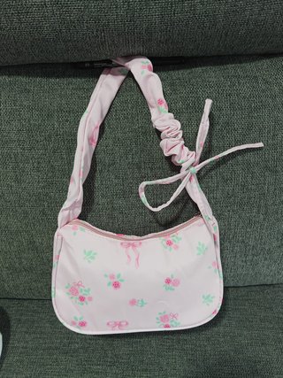 Bolso rosa con estampado floral