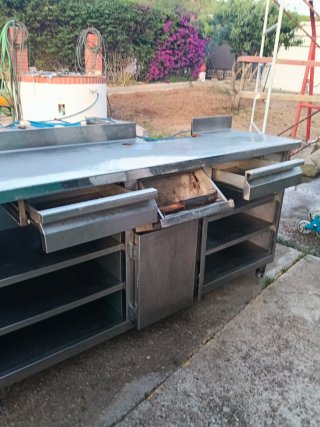 Mesa de acero inoxidable hostelería