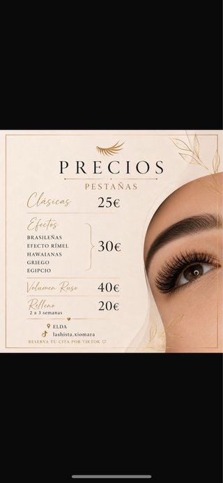 Pestañas en elda