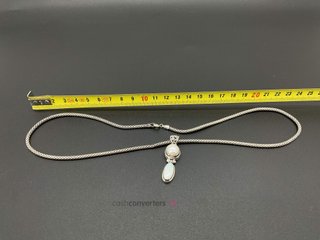 cadena plata 925mm con piedra con sin piedra,opalo,perla 25cm