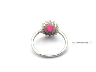 sortija plata 925mm con piedra con circonita
