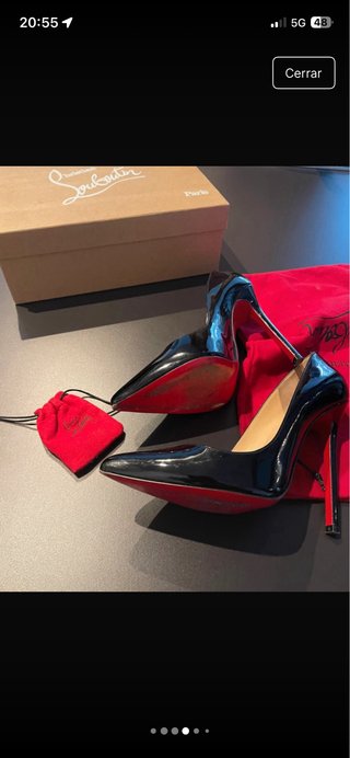 Zapatos Christian Louboutin Negros Talla 38.5