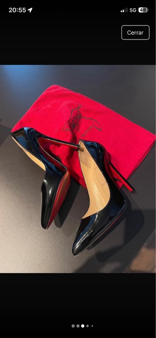 Zapatos Christian Louboutin Negros Talla 38.5