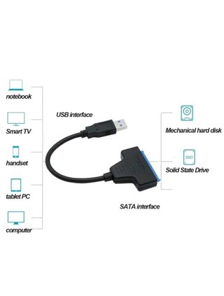 Adaptador USB 3.0 / USB-C a SATA - Nuevo