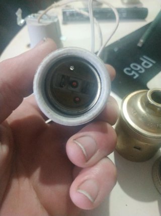 Portalámparas Cerámico i hierro E27