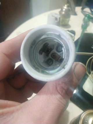 Portalámparas Cerámico i hierro E27