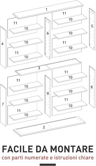 Mueble Porta CD Con 12 Estantes Regulables, Estante Para 720 CD/396 DVD Ahorra Espacio en Madera, Mueble Portacd Con 16 Compartimentos, Para Sala, Dormitorio, Oficina, 106.5X24X126.3Cm, Blanco