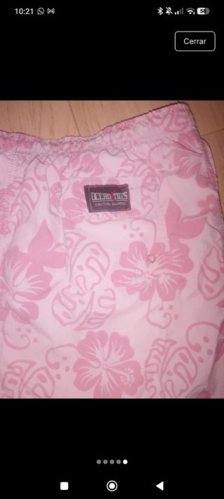 Bañador rosa estampado floral