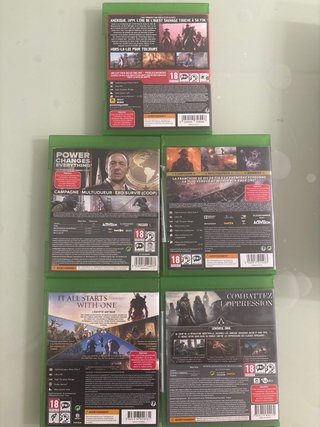 Lote Xbox One con 2 mandos y 4 juegos