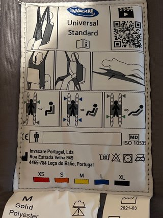 Arnés Invacare Universal Standard Talla M