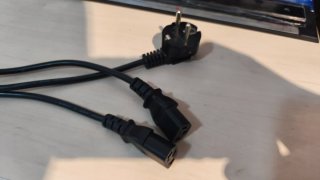 Cable de Red Negro con Doble salida hembra