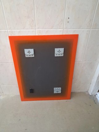 Espejo Rectangular Marco Naranja
